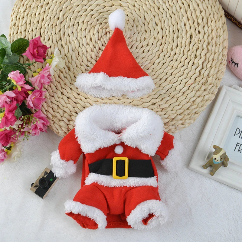 Christmas Dog Costume For Small Dogs Cat Funny Santa Claus Cosplay Clothes Puppy Jumpsuit Chihuahua Yorkshire Pet Supplies Party